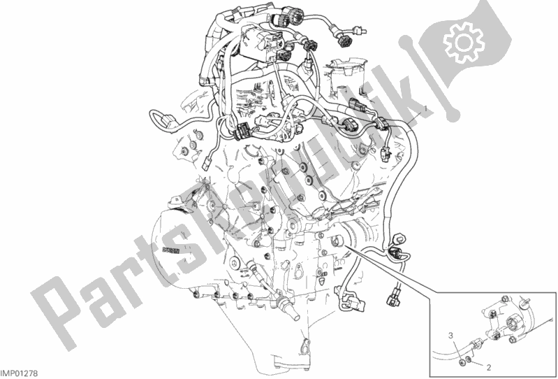 Tutte le parti per il Impianto Elettrico Motore del Ducati Streetfighter V4 S 1103 2020